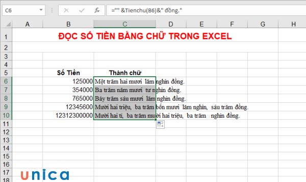 Hướng dẫn cách đọc số tiền bằng chữ trong excel cực kỳ nhanh chóng